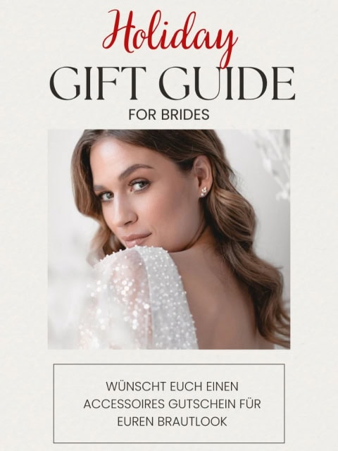 Liebe brides-to-be 2026 🎁
ihr habt noch keine Idee, was ihr euch zu Weihnachten wünschen sollt?
Wie wäre es mit einem Gutschein für euren Brautschmuck oder eure Accessoires? ✨
Ob Schleier, Schuhe oder Haarschmuck – so macht ihr euch selbst glücklich und seid perfekt für den großen Tag ausgestattet!
Gutscheine sind bei uns erhältlich 💌