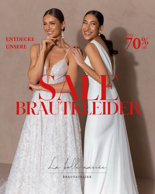 SAMPLE SALE ♥️
Mädels, ihr liebt unsere SALE-Aktion und wir lieben es euch glücklich zu machen!
Also: HERE WE GO - es geht in die 2. Sale-Runde!
🤍 SUPER SALE MÄRZ bei La Belle Mariee - Brautatelier 🤍
• Über 100 Brautkleider & Zweiteiler
• Bis zu 70 % reduziert
• Alle Preisklassen
• Alle Konfektionsgrößen
• Alle Stilrichtungen – von Boho bis Clean Chic
Egal ob du spontan heiratest oder einfach dein Traumkleid zum Traumpreis finden möchtest – jetzt ist deine Chance!
📅 SALE-Termine sind kostenfrei
Sichere dir deinen Termin:
📞 01626940829
📧 info@labellemariee-brautatelier.de
📲 Oder ganz einfach über den Link in unserer Bio SALE TERMIN
Wir freuen uns auf dich!