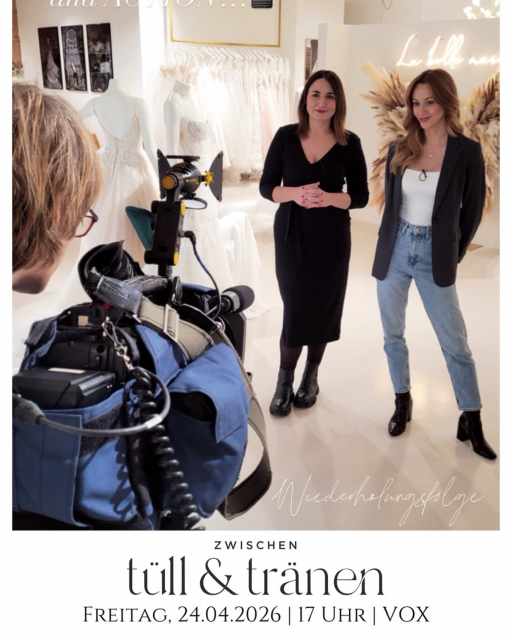 Diesen Freitag, den 24.04.2026, um 17 Uhr 
kommt eine Wiederholungsfolge „Zwischen Tüll und Tränen“ auf VOX 🤍📺